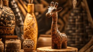 Comment intégrer une statuette girafe africaine en bois dans votre espace de travail